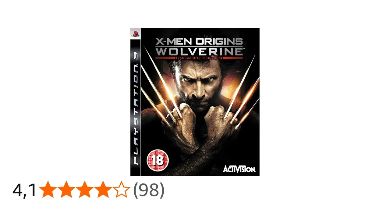 Okładka gry X-Men Origins Wolverine na PS3. Logan z wysuniętymi pazurami, gotowy do walki.