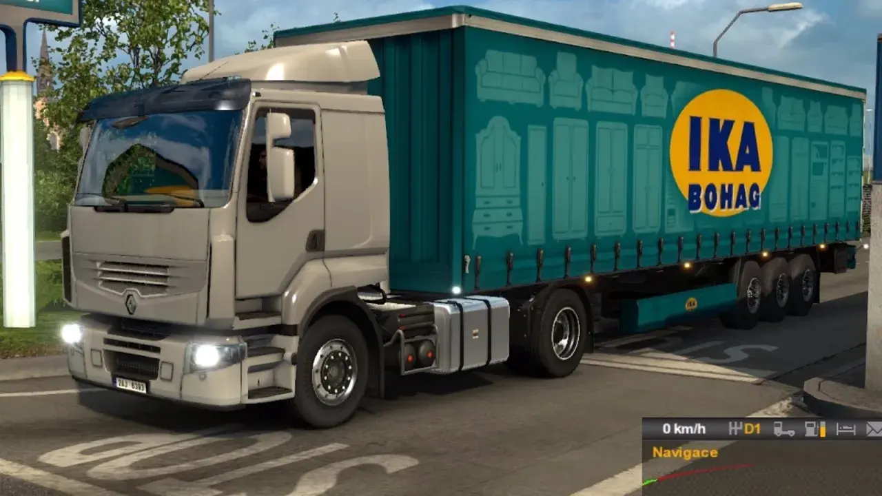 Ciężarówka z naczepą IKA BOHAG, idealna do transportu mebli. Chcesz wiedzieć, jak pobrać Euro Truck Simulator 2?