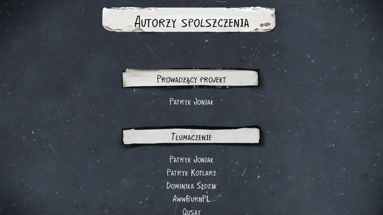 Autorzy spolszczenia Life is Strange: Patryk Jonia, Patryk Kotlarz, Dominika Sędzik, AwwBurnPL, Qusay.