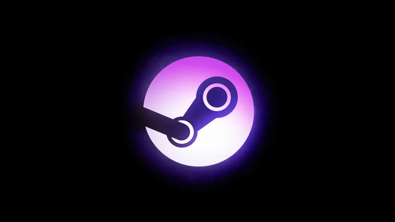 Logo Steam w fioletowej poświacie. Dowiedz się, jak aktywować dostęp do społeczności Steam w grze CS 2.